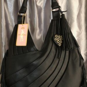 Vintage Paris Hilton Fringed Handbag